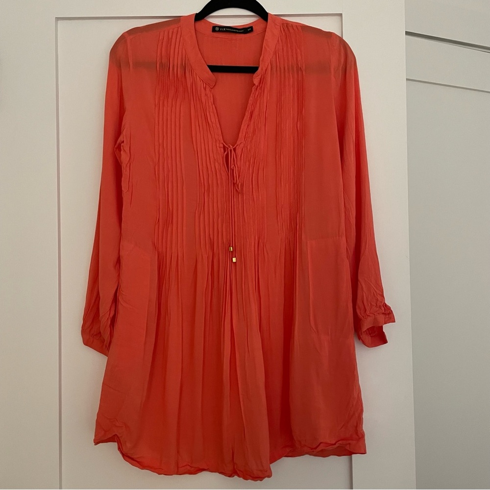 ViX Paula Hermanny Orange Short Cover Up